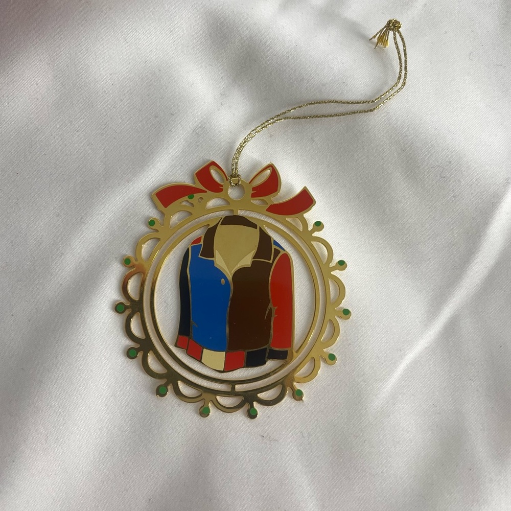 Camerlane Gold Coat of Many Colors Ornament- 24 karat
